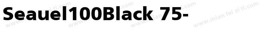 Seauel100Black 75字体转换